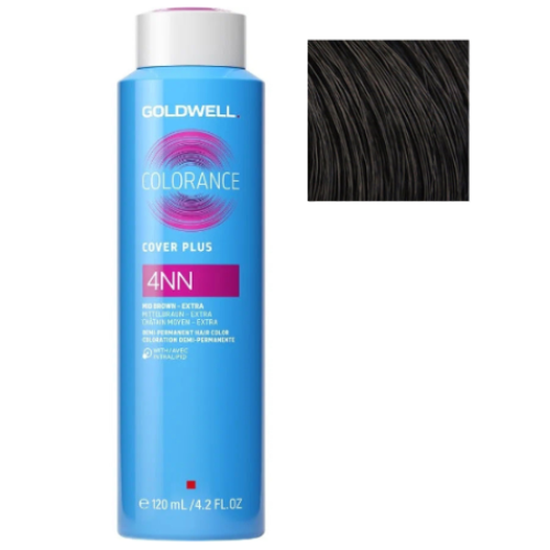 Тонирующая крем-краска средне-коричневый - Goldwell Colorance 4NN Cover Plus